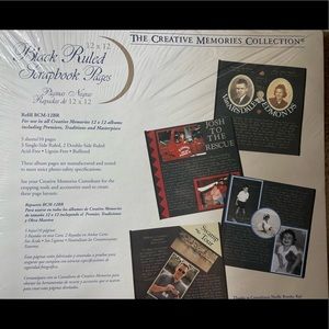 Creative Memories 12x12 Black Ruled Scrapbook Pages